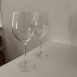 CB2 Elegant Clear Wine Glass Set